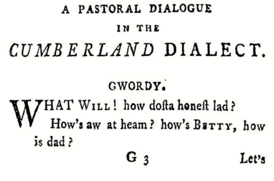 A Pastoral Dialogue.in the Cumberland Dialect
(1793)